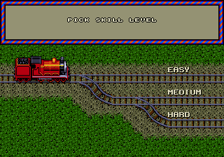Thomas the Tank Engine & Friends (Genesis) screenshot: There are three difficulty levels.