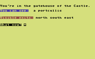 Castle Dracula (Commodore 64) screenshot: You made it to the castle