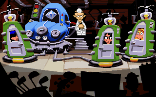 Maniac Mansion: Day of the Tentacle (DOS) screenshot: The Time Machine