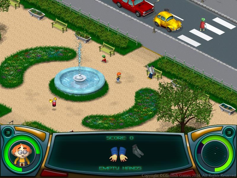 Pranksters: Treasure of the Indians (Windows) screenshot: City park ingame