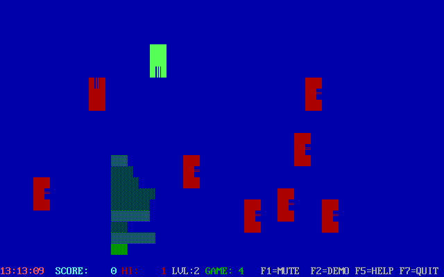 Tommy's Tanks (DOS) screenshot: On some levels the player is seriously outnumbered