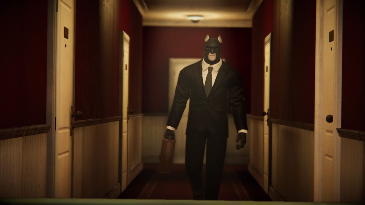 Blacksad: Under the Skin (PlayStation 4) screenshot: Posing for a wealthy Texan