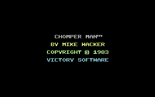 Chomper Man (Commodore 64) screenshot: Title Screen