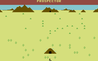 2-Up: Prospector / America's Cup (Commodore 64) screenshot: Prospector: Searching for Gold