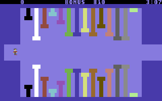 Circus (Commodore 64) screenshot: These pipes will crush you
