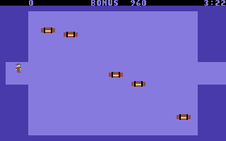 Circus (Commodore 64) screenshot: Avoid the barrels