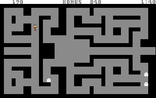Circus (Commodore 64) screenshot: Get through the maze