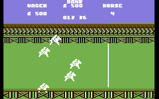 Classic Punter (Commodore 64) screenshot: Horse 3 is winning
