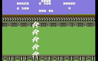 Classic Punter (Commodore 64) screenshot: Start of the race
