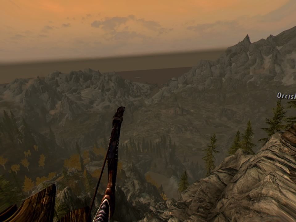 The Elder Scrolls V: Skyrim VR (PlayStation 4) screenshot: Skyrim VR - Looking into the distance (played on PS4 Pro renders further away)