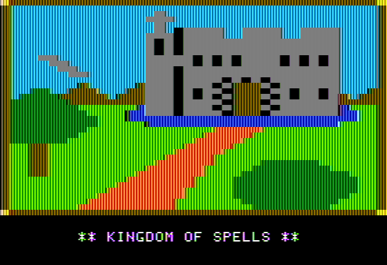 Magic Spells (Apple II) screenshot: I'm at the Kingdom of Spells