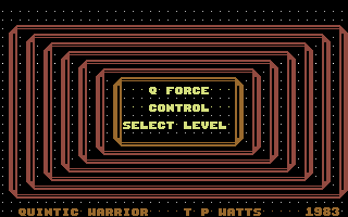 Quintic Warrior (Commodore 64) screenshot: Title Screen