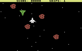 Cosmic Clash (Commodore 64) screenshot: Shoot the alien invaders