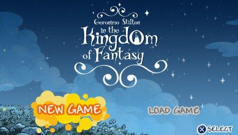 Geronimo Stilton in the Kingdom of Fantasy: The Videogame (PSP) screenshot: Main menu