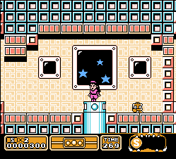 Ninja Jajamaru: Ginga Daisakusen (NES) screenshot: Sakurahime enters a conduit, or pipe, to enter a sub-level.