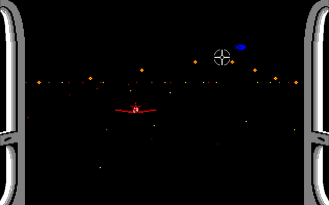 The Dam Busters (PC-98) screenshot: Gunner's station, shooting at an enemy planes