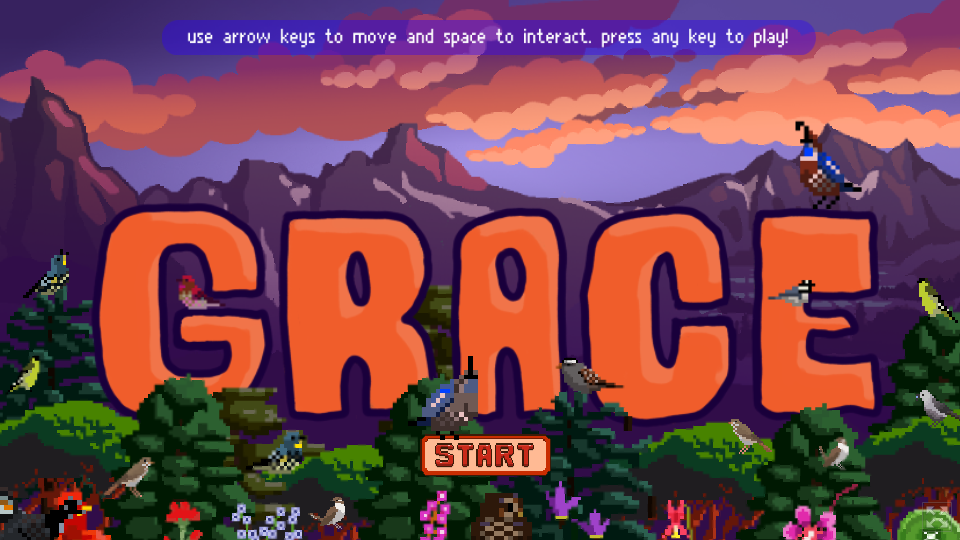Grace (Browser) screenshot: Title screen