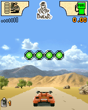 Dakar 2005 (J2ME) screenshot: Start of a stage