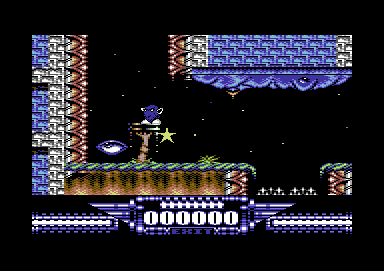 Demon Blue (Commodore 64) screenshot: Game start