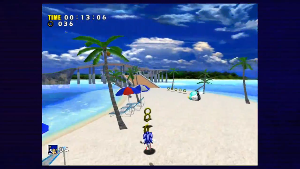 Sonic Adventure (Xbox 360) screenshot: Emerald Coast zone