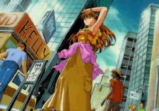 Roommate: Ryōko in Summer Vacation (Shokai Genteiban) (SEGA Saturn) screenshot: Ryouko enjoying her life abroad.
