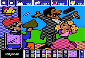 Electric Crayon: This Land Is Your Land (Apple II) screenshot: Hollywood