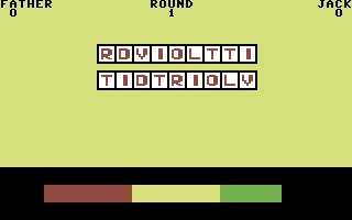 Countdown (Commodore 64) screenshot: Can you make a word?