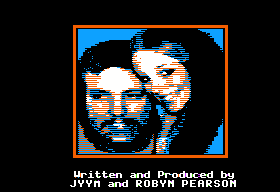 Lucifer's Realm (Apple II) screenshot: This couple are game's authors