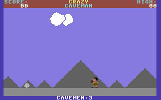 Crazy Caveman (Commodore 64) screenshot: Lets get back home