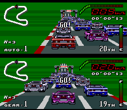 Top Gear (SNES) screenshot: Starting a race.