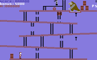 Crazy Kong (Commodore 64) screenshot: Lets save the girl