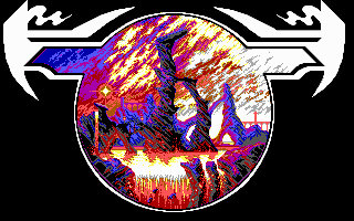 Elvira: The Arcade Game (DOS) screenshot: Introduction to fire world (EGA)