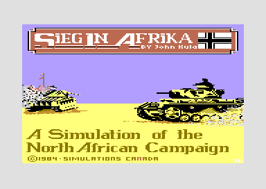 Sieg in Afrika (Commodore 64) screenshot: Title Screen