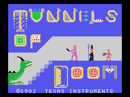 Tunnels of Doom (TI-99/4A) screenshot: Title screen