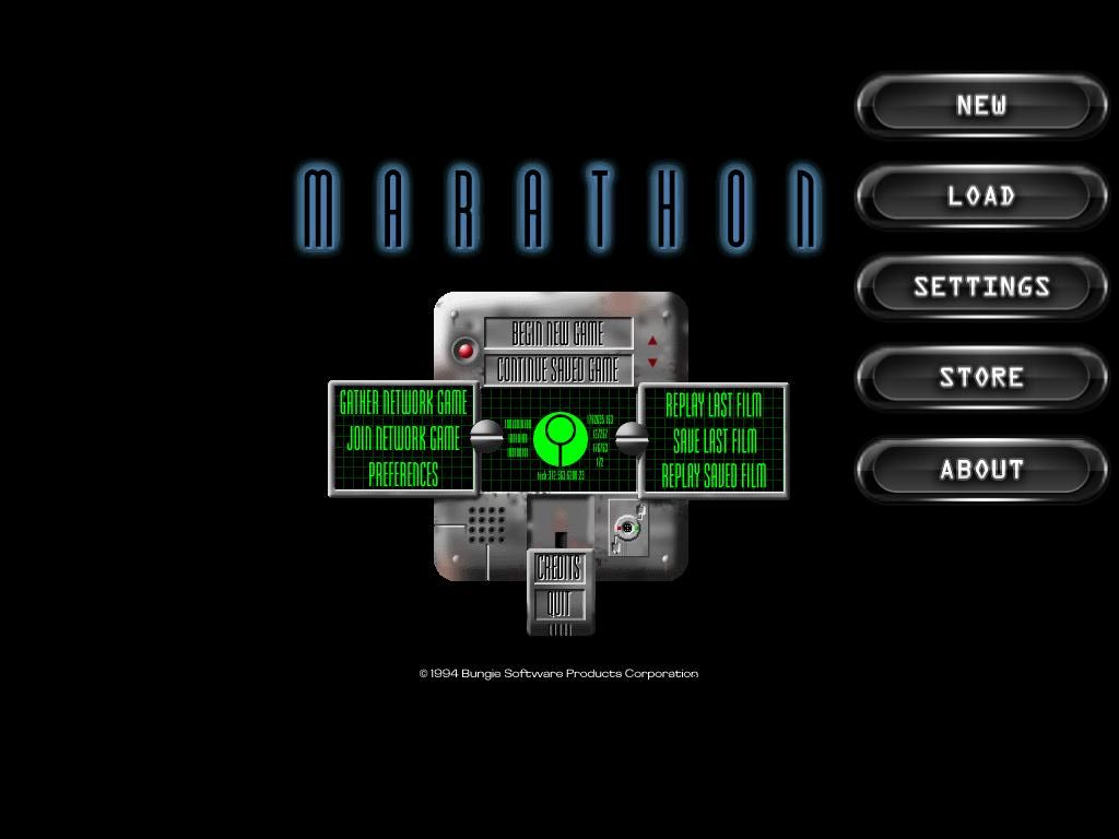 Marathon (iPad) screenshot: Main menu
