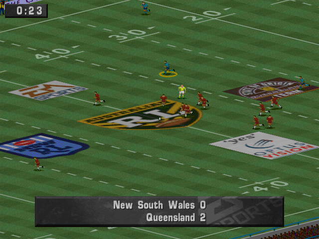 International Rugby League (DOS) screenshot: ...leads to a score