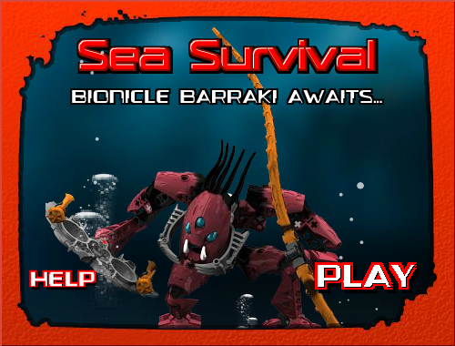 Sea Survival (Browser) screenshot: Title screen.