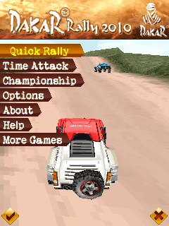 Dakar Rally 2010 (J2ME) screenshot: Main menu