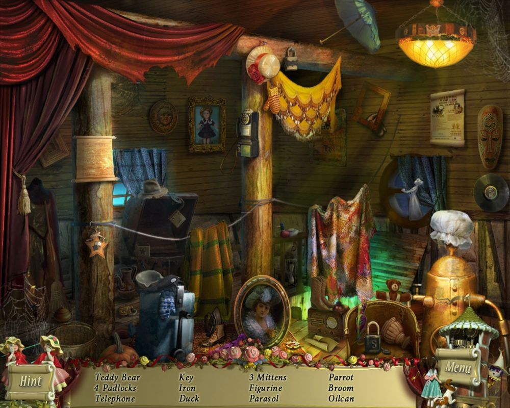 PuppetShow: Mystery of Joyville (Macintosh) screenshot: Hotel Owner's Residence attic - objects