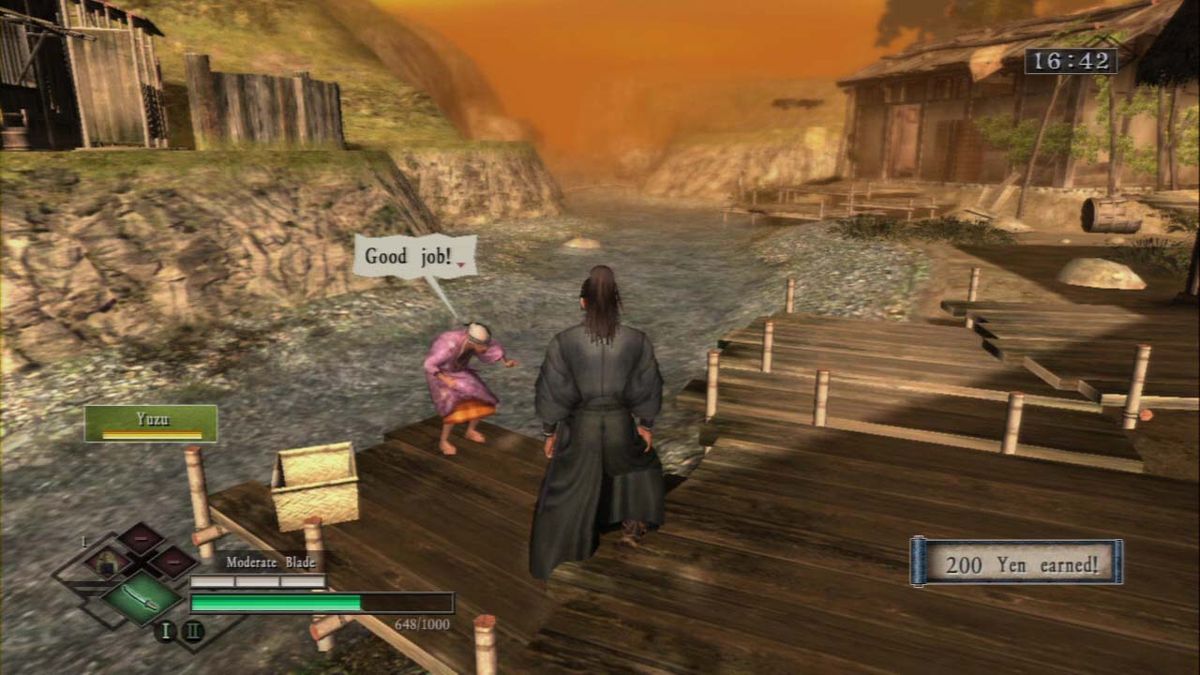 Way of the Samurai 3 (PlayStation 3) screenshot: Umm... thanks.