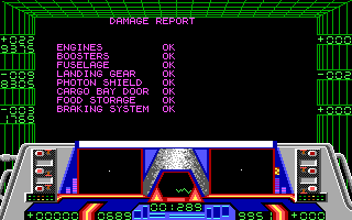 Enterprise (PC Booter) screenshot: Ship damage report