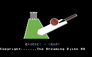 Cricket Crazy (Commodore 64) screenshot: Title Screen