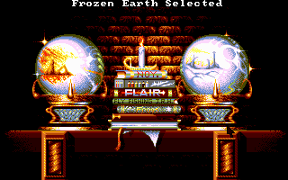Elvira: The Arcade Game (DOS) screenshot: The main menu (MCGA/VGA)