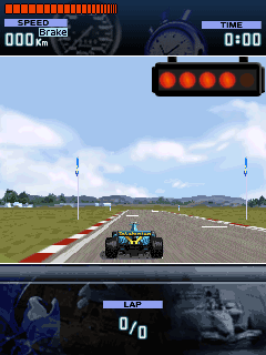 Alonso Racing 2006 (J2ME) screenshot: Countdown before a Training race