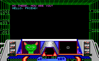 Enterprise (PC Booter) screenshot: Greeting an alien