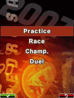 Pedrosa GP 2007 (J2ME) screenshot: Game modes