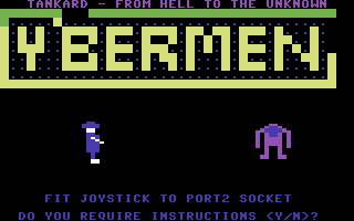 Cybermen (Commodore 64) screenshot: Title Screen