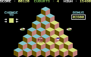 Cuddly Cuburt (Commodore 64) screenshot: First Level