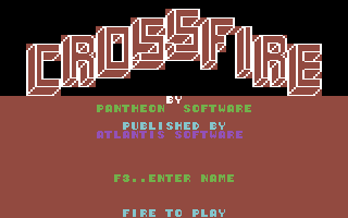 Crossfire (Commodore 64) screenshot: Title Screen
