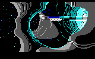 Space Quest II: Chapter II - Vohaul's Revenge (DOS) screenshot: Entering Vohaul's base